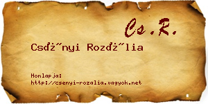 Csényi Rozália névjegykártya