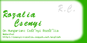 rozalia csenyi business card